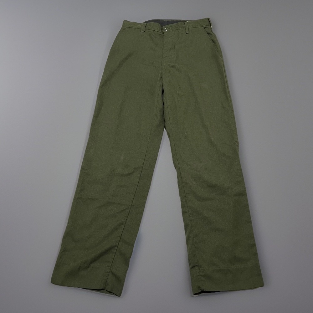 Vintage 1977 Mens Green US Military Fire Resistant Aramid Trouser Pants 31